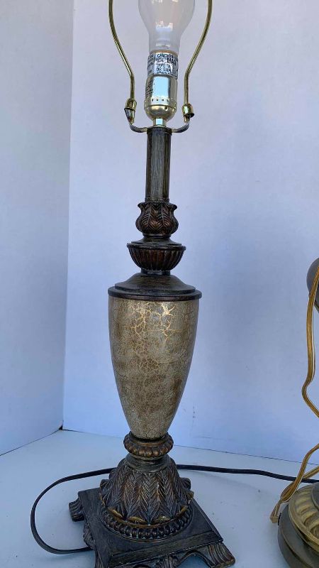 Photo 1 of PAIR OF TABLE LAMPS 28”