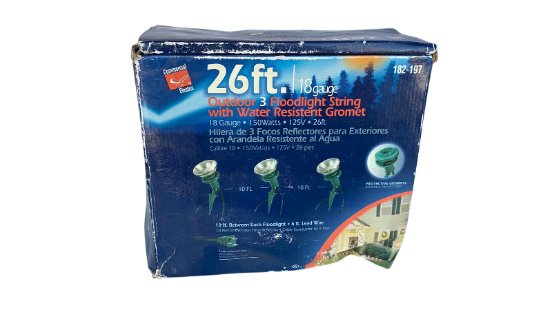 Photo 1 of OUTDOOR THREE FLOODLIGHT STRING LIGHTS