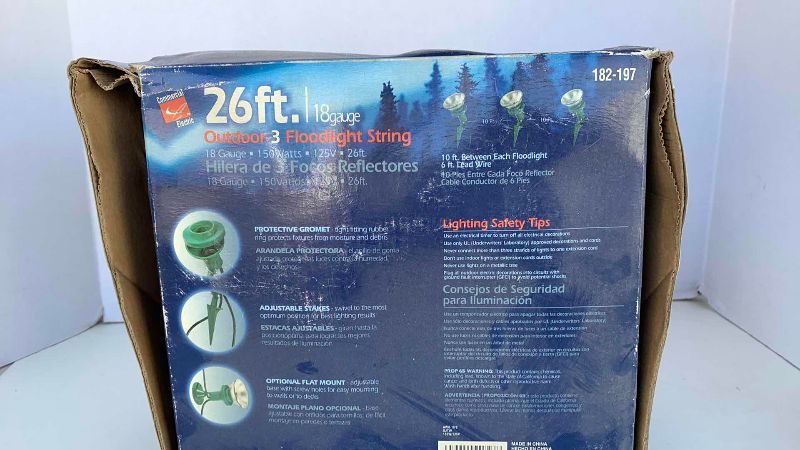 Photo 1 of OUTDOOR THREE FLOODLIGHT STRING LIGHTS