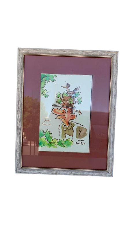 Photo 1 of VINTAGE “SAD SACK” WATERCOLOR SIGNED BY FRED RHOADS 11” X 14”