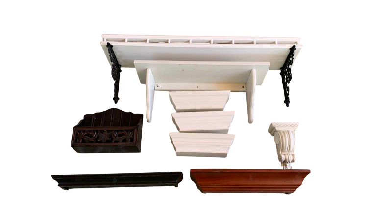 Photo 1 of WOOD AND RESIN SHELVES