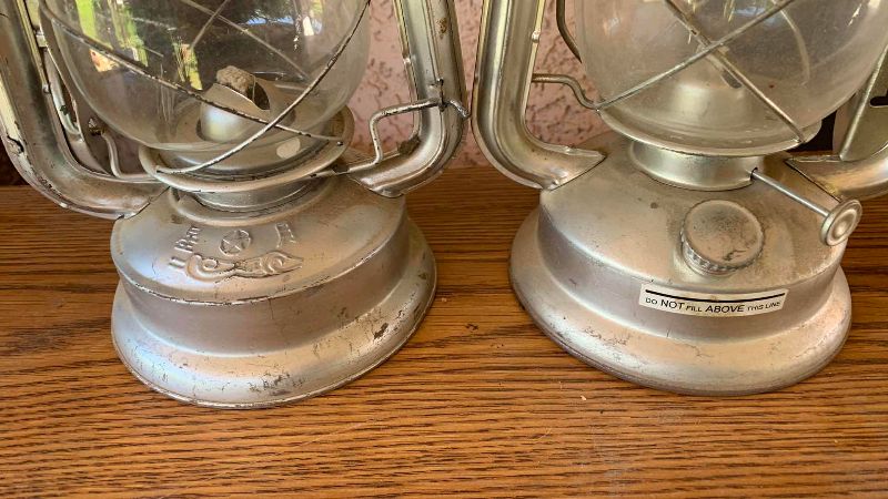 Photo 1 of TWO HURRICANE OIL LAMPS