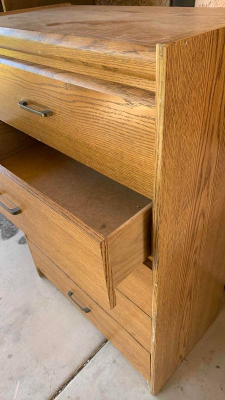 Photo 1 of 5 DRAWER WOOD DRESSER  28” X 15” H 42”