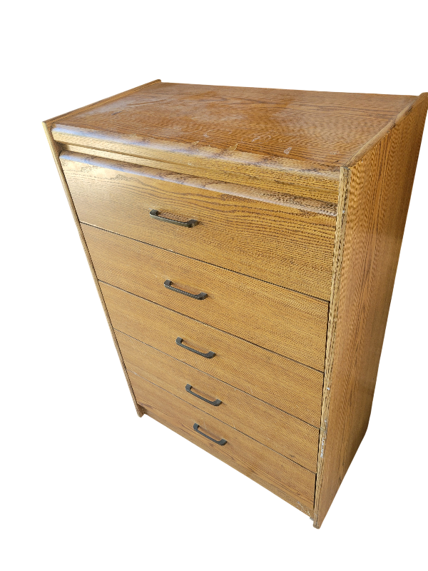 Photo 1 of 5 DRAWER WOOD DRESSER  28” X 15” H 42”