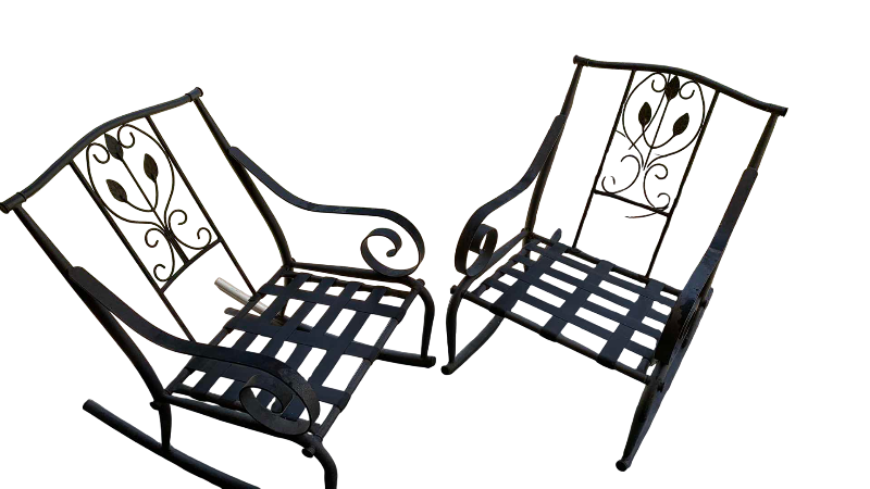 Photo 1 of TWO METAL ROCKING PATIO CHAIRS