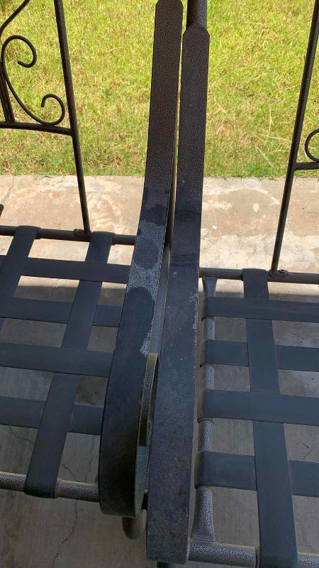 Photo 1 of TWO METAL ROCKING PATIO CHAIRS