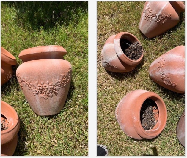 Photo 1 of FIVE RESIN OUTDOOR WALL PLANTERS