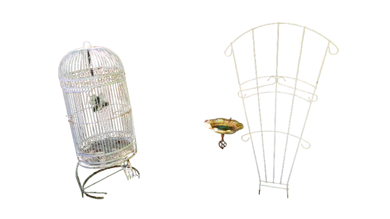 Photo 1 of METAL BIRDCAGE 52”, TRELLIS AND WATER PLATE FOR BIRDS