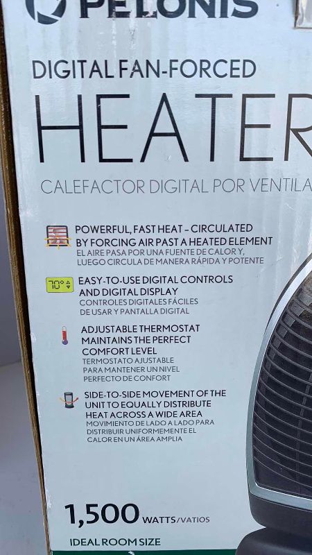 Photo 1 of PELONIS DIGITAL FAN-FORCED HEATER
