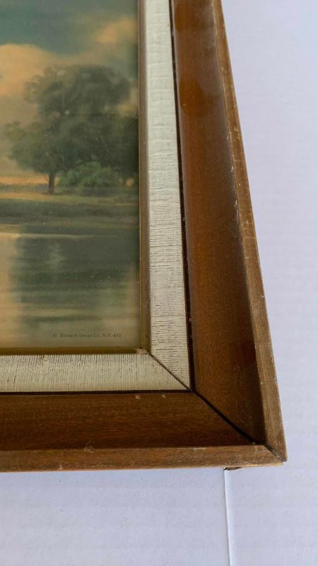 Photo 1 of VINTAGE R. ATKINSON FIX “STATELY SENTINELS” LITHOGRAPH 26” X 18”