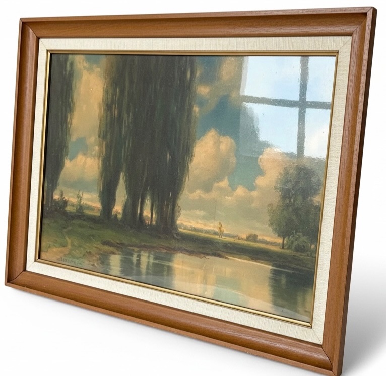 Photo 1 of VINTAGE R. ATKINSON FIX “STATELY SENTINELS” LITHOGRAPH 26” X 18”