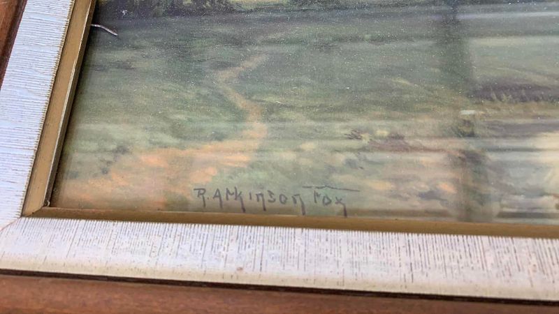 Photo 1 of VINTAGE R. ATKINSON FIX “STATELY SENTINELS” LITHOGRAPH 26” X 18”