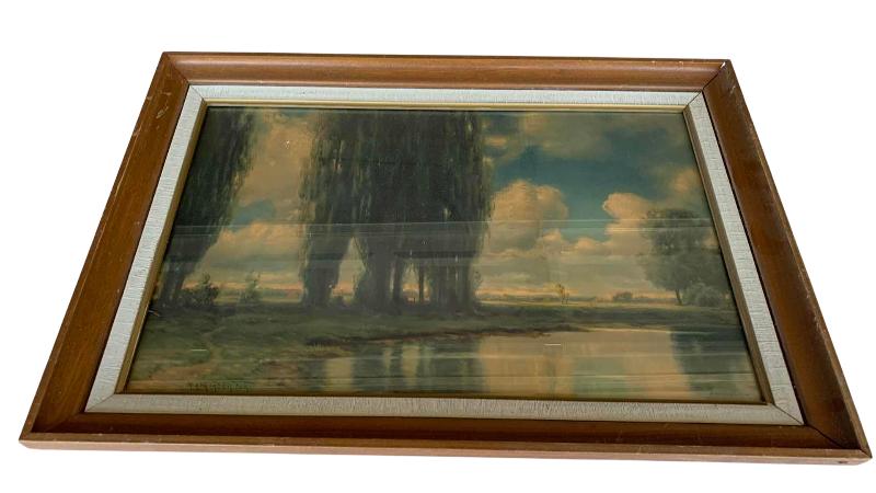 Photo 1 of VINTAGE R. ATKINSON FIX “STATELY SENTINELS” LITHOGRAPH 26” X 18”