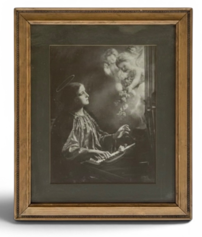 Photo 1 of VINTAGE “SAINT CECILIA” PRINT 16” X 18”