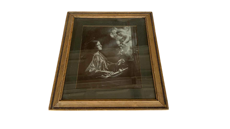 Photo 1 of VINTAGE “SAINT CECILIA” PRINT 16” X 18”
