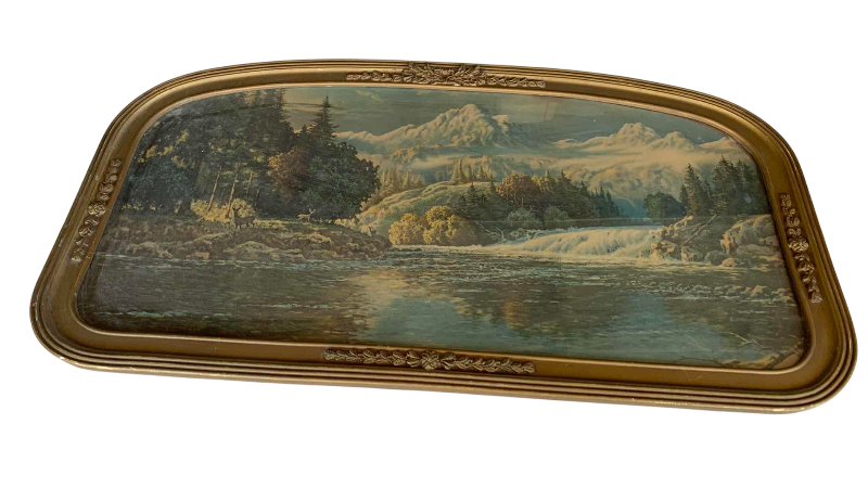Photo 1 of VINTAGE FREDERICK OGDEN MOUNTAINS RIVER AND DEER 17” X 30”