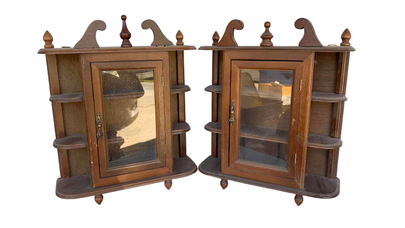 Photo 1 of TWO CURIO CABINETS 17”
