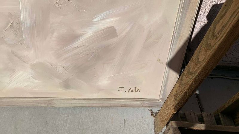 Photo 1 of OIL PAINTING SIGNED BY ARTIST J. ALLEN 62” X 51”