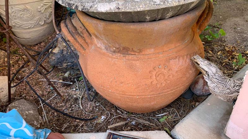 Photo 1 of STONE GARDEN FOUNTAIN ON POT 30” X 19”