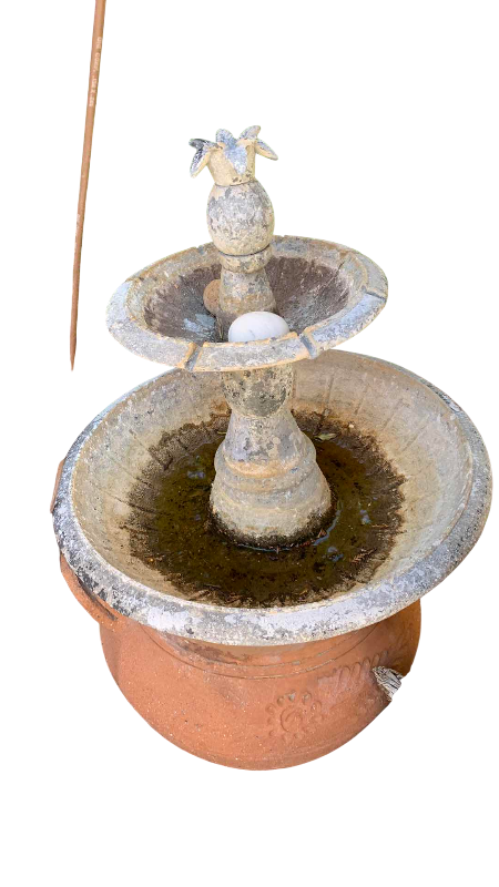 Photo 1 of STONE GARDEN FOUNTAIN ON POT 30” X 19”