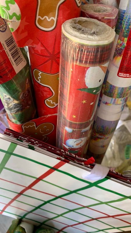 Photo 1 of TUB OF CHRISTMAS PAPER