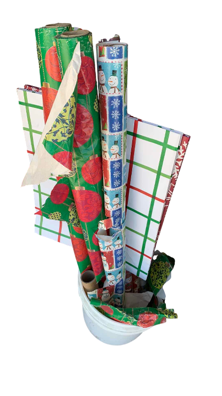 Photo 1 of TUB OF CHRISTMAS PAPER