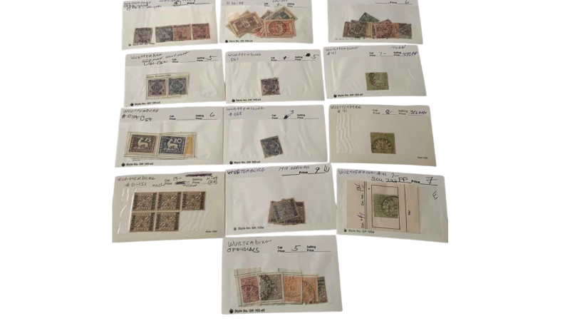 Photo 1 of WURTTEMBERG POSTAGE STAMPS