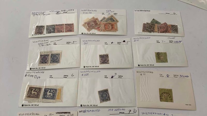 Photo 1 of WURTTEMBERG POSTAGE STAMPS