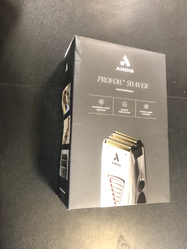 Photo 1 of Andis TS-1 17235 Pro Foil Lithium Titanium Foil Shaver, Cord/Cordless, Smooth Shaving Cordless Shaver with Charger, Gray