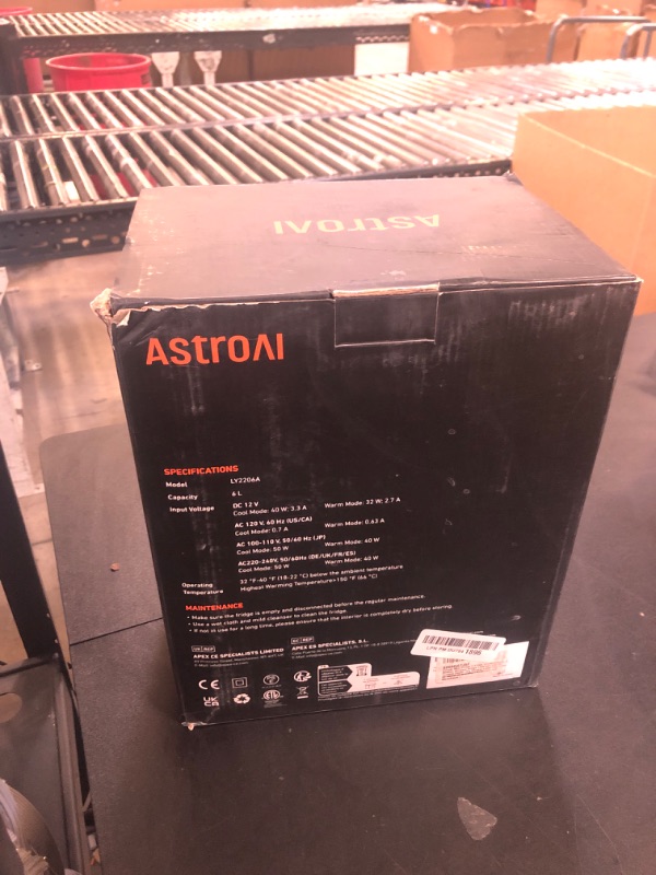 Photo 1 of AstroAI Mini Fridge 2.0 Gen, 6 Liter/8 Cans Makeup Skincare Fridge 110V AC/ 12V DC Portable Cooler and Warmer Little Tiny Fridge for Bedroom, Beverage, Cosmetics and Christmas (Black) (Renewed)