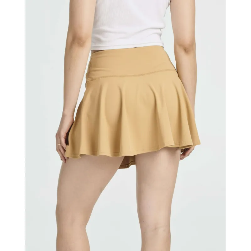 Photo 1 of : Womens Skirts Tennis Skorts Shorts Underneath Pleated Golf Pockets Athletic Yoga Pickleball Ladies Active Running Sports Workout