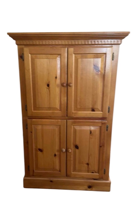 Photo 1 of RUSTIC PINE TV ENTERTAINMENT CENTER 41”X24” H 62”
