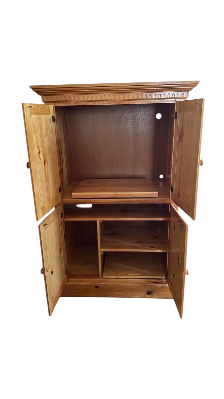 Photo 3 of RUSTIC PINE TV ENTERTAINMENT CENTER 41”X24” H 62”
