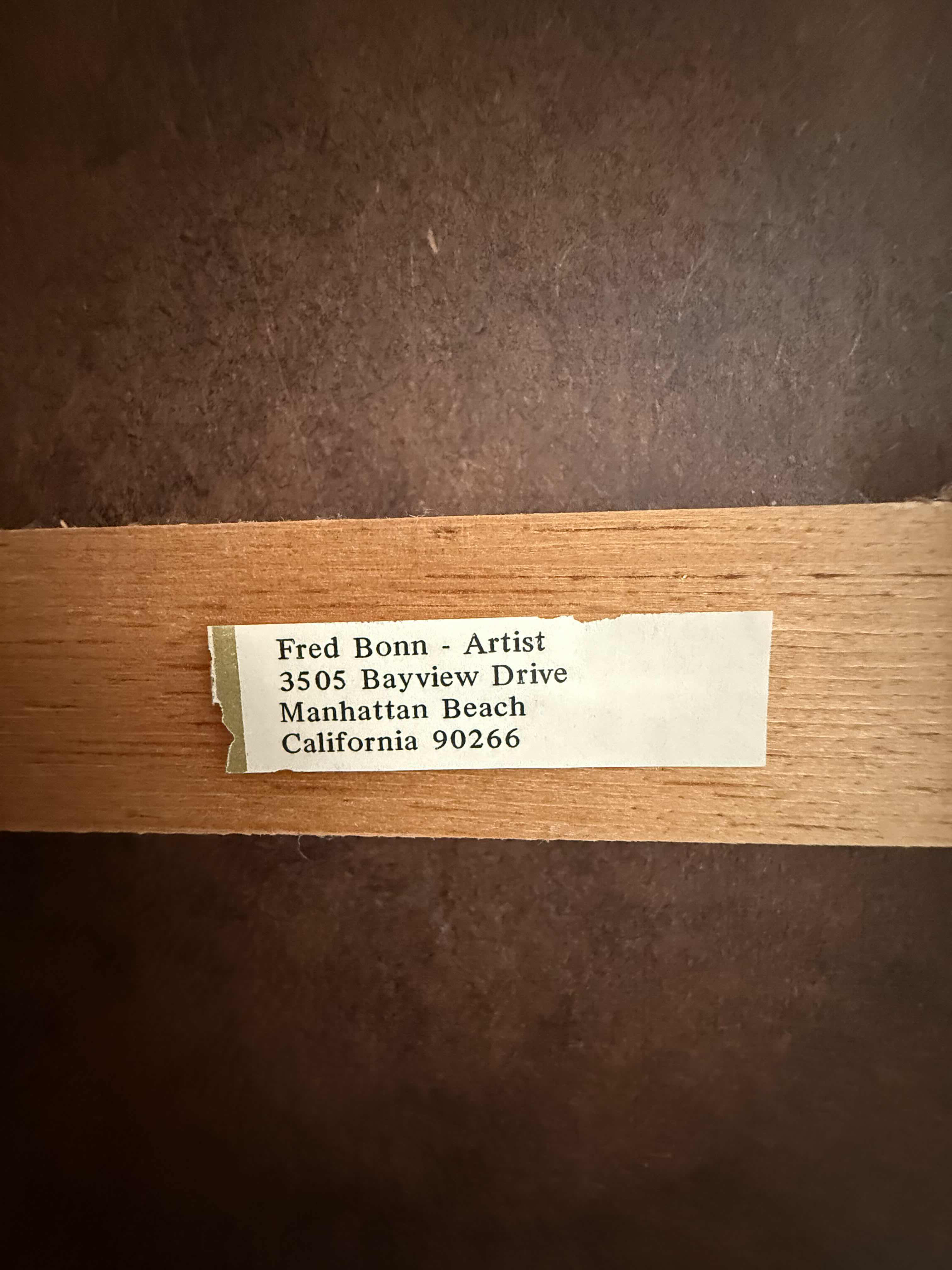 Photo 1 of ARTIST FRED BONN ACRYLIC ON BOARD TRAIN ARTWORK  72” x 12