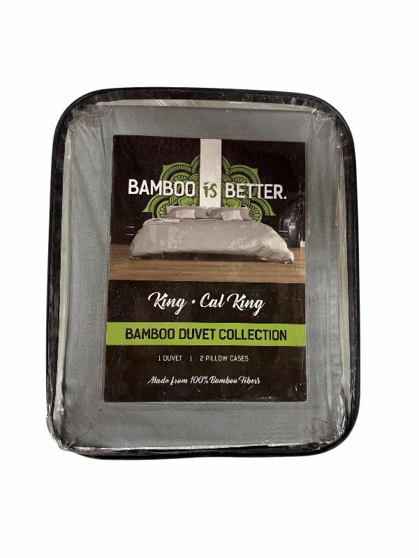 Photo 1 of BAMBOO IS BETTER BAMBOO DUVET COLLECTION KING- CALI KING- 104” X 90” SILVER