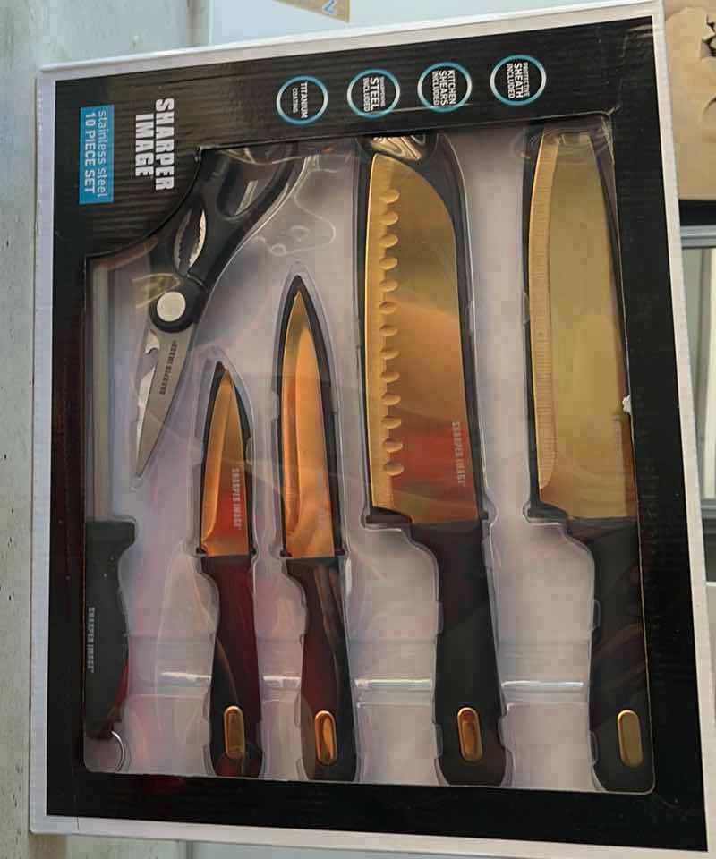 Photo 1 of NIB SHARPER IMAGE KNIFE SET