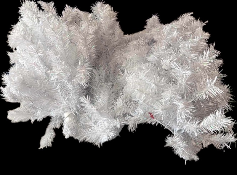 Photo 1 of CONTENTS OF BOX- WHITE FAUX CHRISTMAS TREE W/STAND