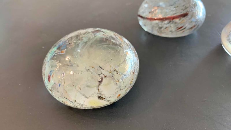 Photo 1 of 3-GLASS PAPERWEIGHTS 3” DIAMETER