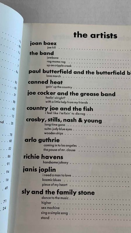Photo 1 of VINTAGE WOODSTOCK MUSIC BOOK