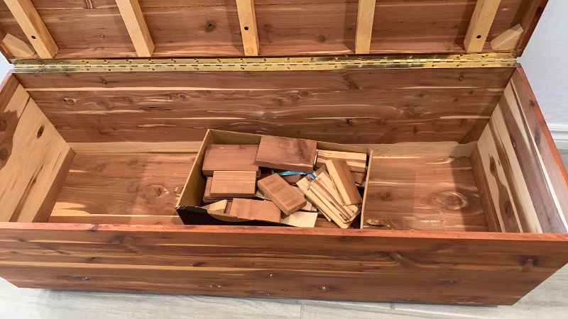 Photo 1 of CEDAR HOPE CHEST WITH WHEELS AND CEDAR  BLOCKS INSIDE 41” X 15” H 16”