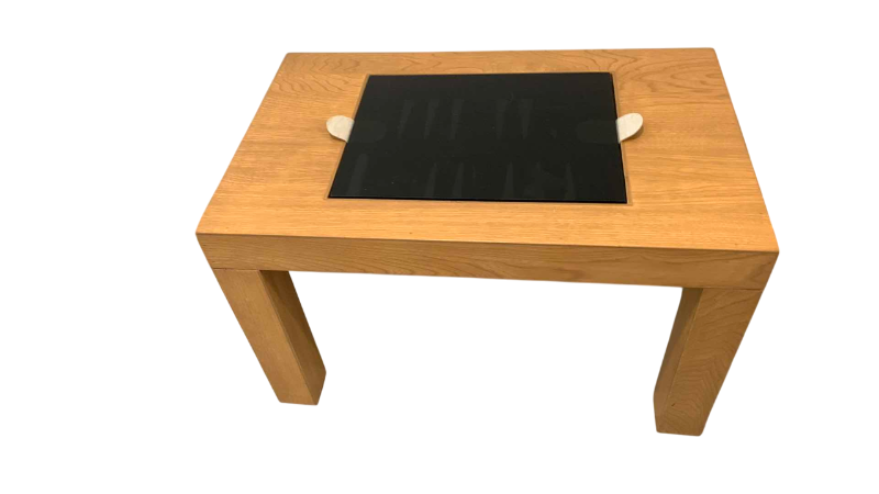 Photo 1 of TABLE WITH BACKGAMMON GAME 26” X 16” H 16”