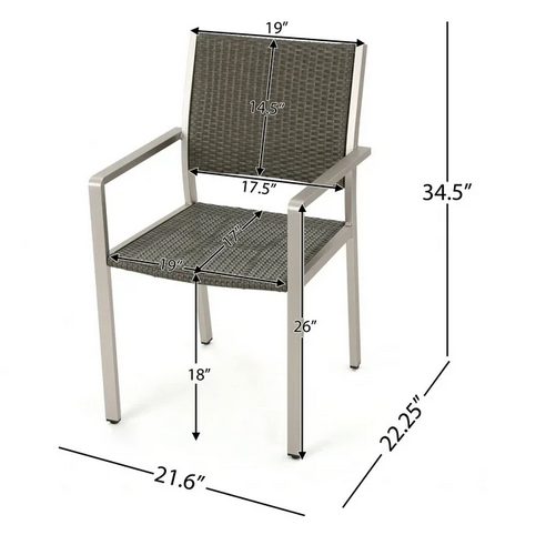 Photo 1 of OUTDOOR WICKER DINING CHAIRS WITH ALUMINUM FRAME