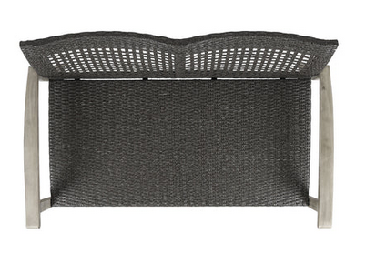 Photo 1 of MARCIA OUTDOOR WOOD AND WICKER LOVESEAT 