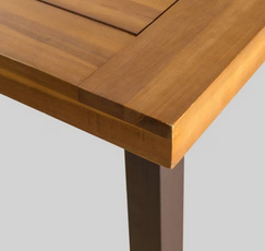 Photo 1 of CHRISTOPHER KNIGHT DELL RECTANGLE ACACIA WOOD DINING TABLE TEAK FINISH 32' X 69' H 30"






