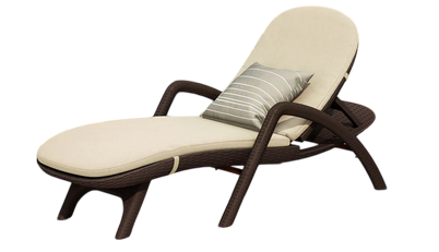 Photo 1 of RILEY OUTDOOR FAUX WICKER CHAISE LOUNGE WITH CUSHION