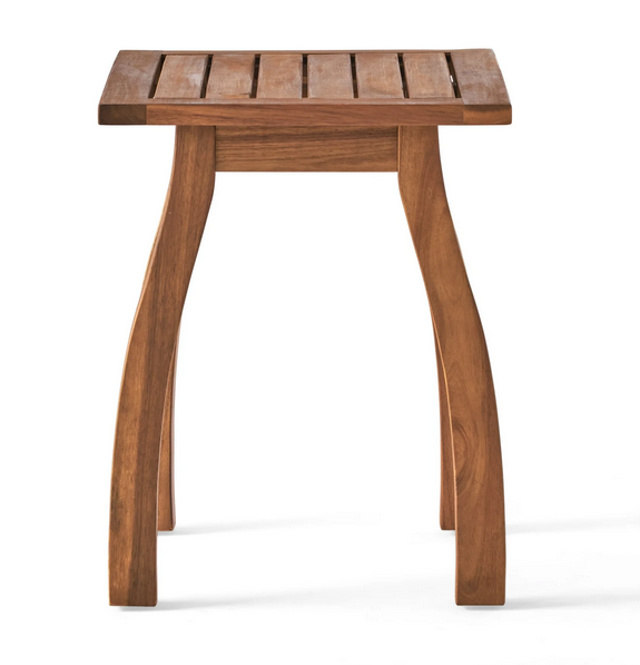 Photo 1 of GDF STUDIO SADIE OUTDOOR ACACIA WOOD ACCENT TABLE, TEAK FINISH 