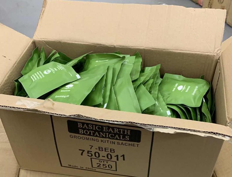 Photo 1 of CASE OF 1000 BASIC EARTH BOTANICAL'S HOTEL GROOMING KITS 4 X 250