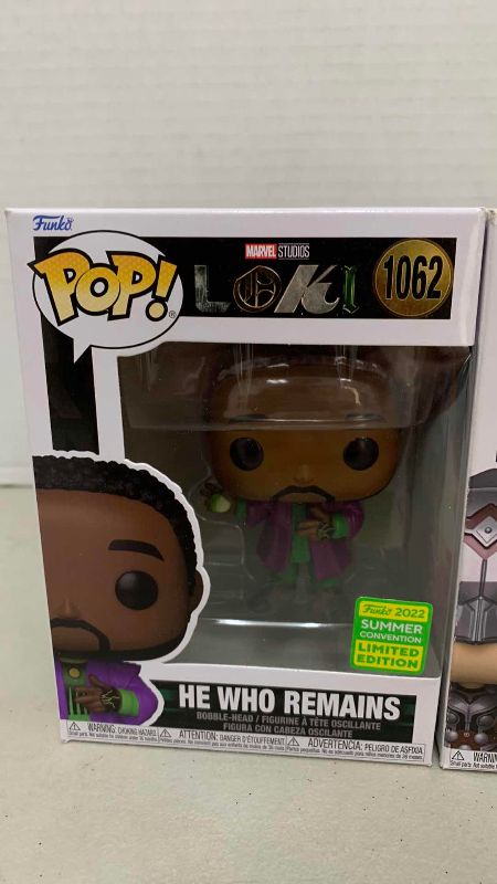 Photo 1 of FUNKO POPS THOR: MIGHTY THOR 1041, AND HE WHO REMAINS #1062,