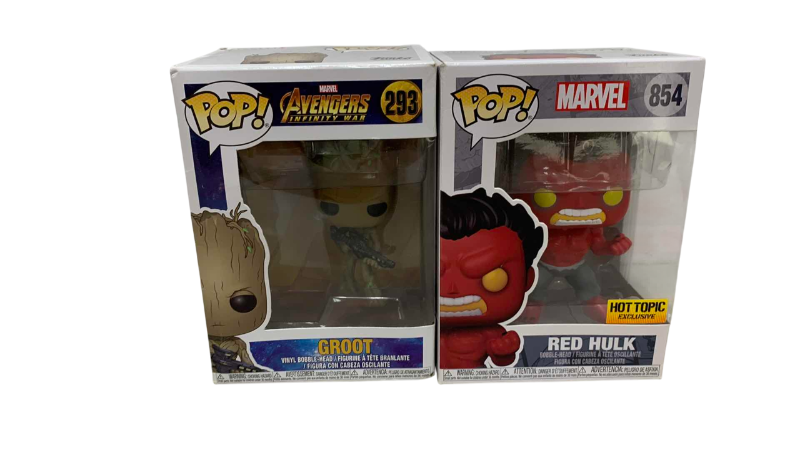 Photo 1 of 2-FUNKO POPS RED HULK #854 AND GROOT # 293