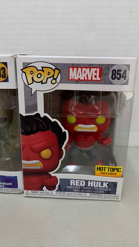Photo 1 of 2-FUNKO POPS RED HULK #854 AND GROOT # 293